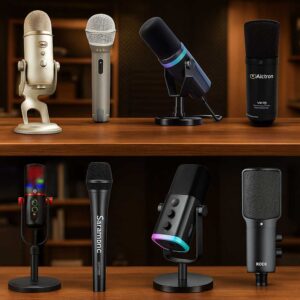 نمونه ای از انواع میکروفون های USB